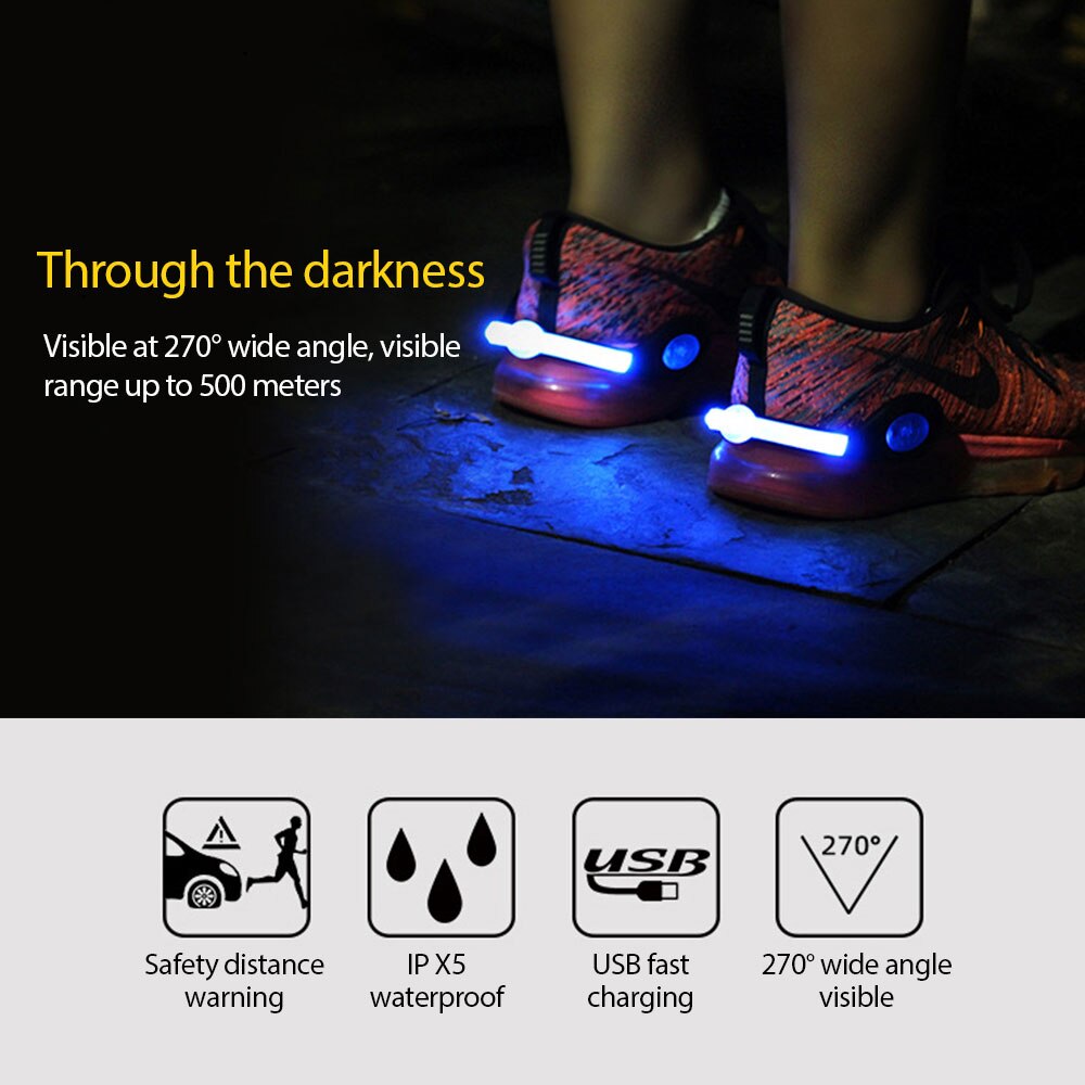 1 pcs USB LED Clip On Lights - Perfect for Night Runners