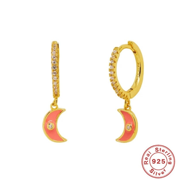 Colorful Enamel Stud Earrings for Women