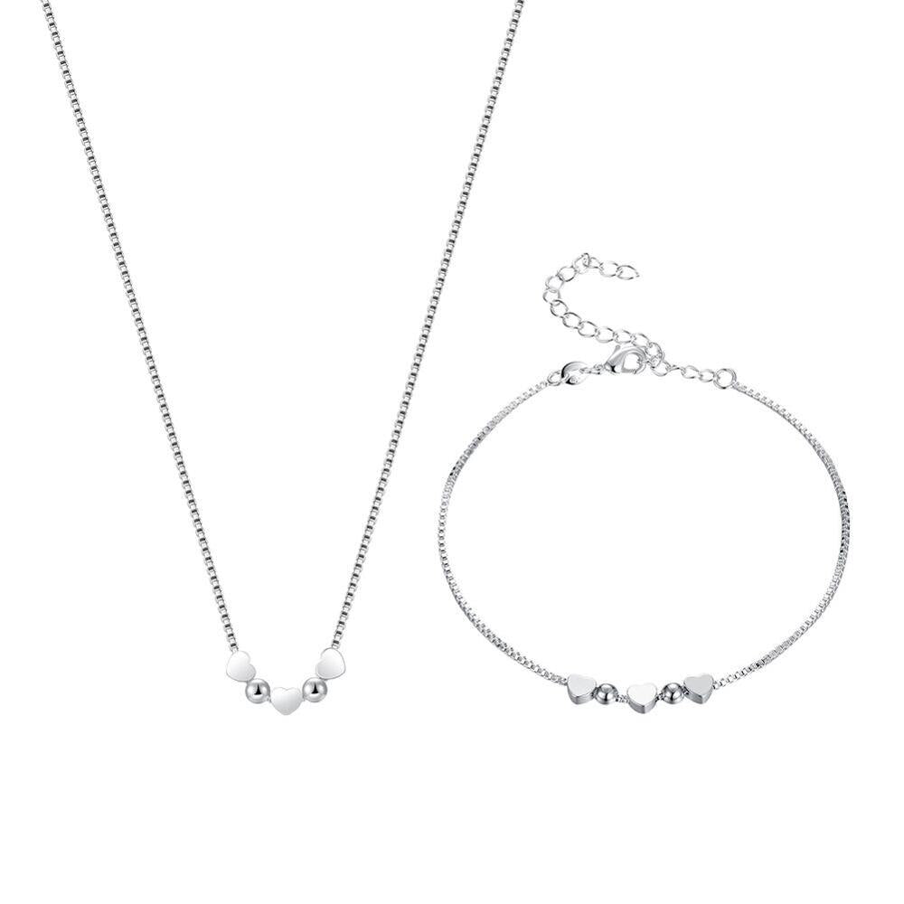 Lady 6mm Soft Snake Chain Necklace Bracelet 2 pcs Set
