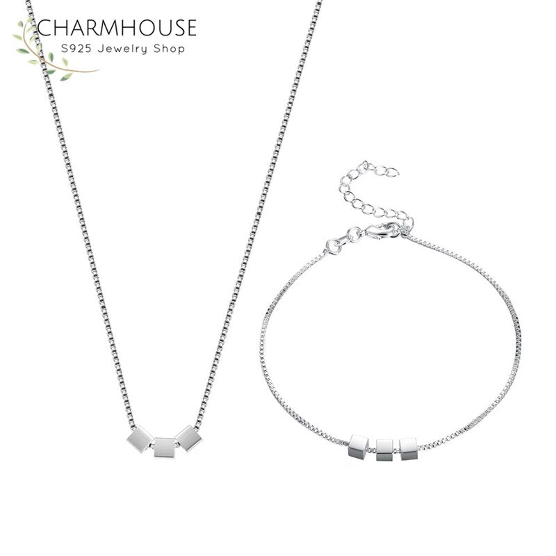 Lady 6mm Soft Snake Chain Necklace Bracelet 2 pcs Set