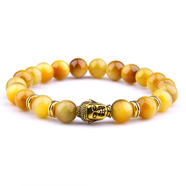 Natural AAA Royal Blue Tiger Eye Stone Beads Bracelet