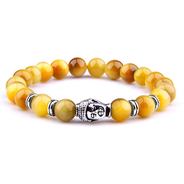 Natural AAA Royal Blue Tiger Eye Stone Beads Bracelet