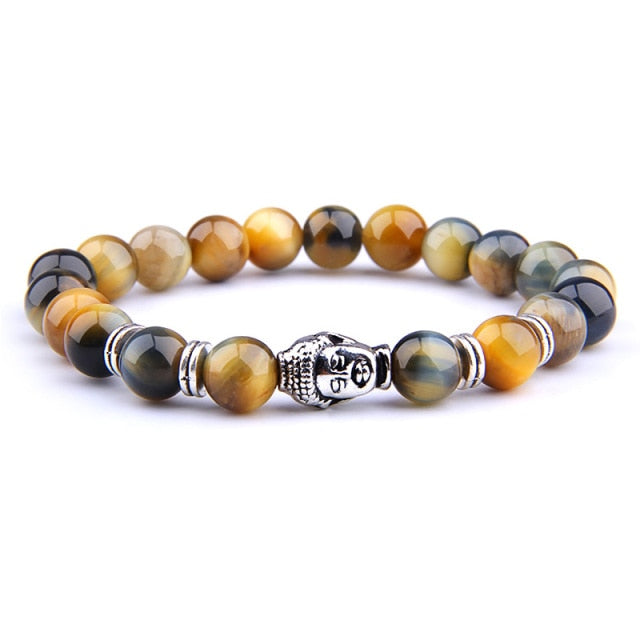 Natural AAA Royal Blue Tiger Eye Stone Beads Bracelet
