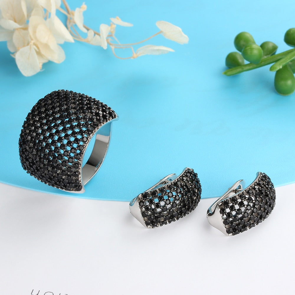Fashion Couple Earrings For Women Copper Jewelry Sets