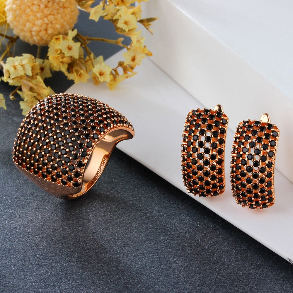 Fashion Couple Earrings For Women Copper Jewelry Sets