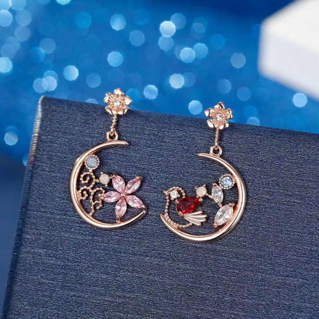 s925 fan pendant earrings