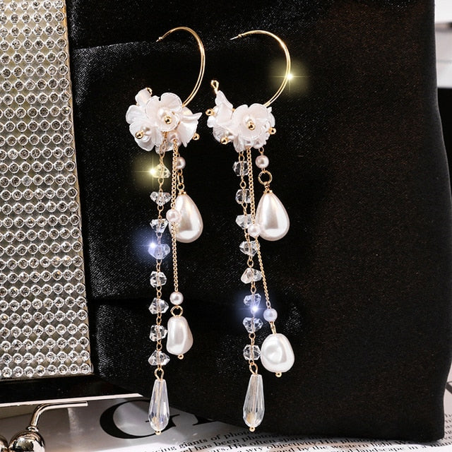 s925 fan pendant earrings