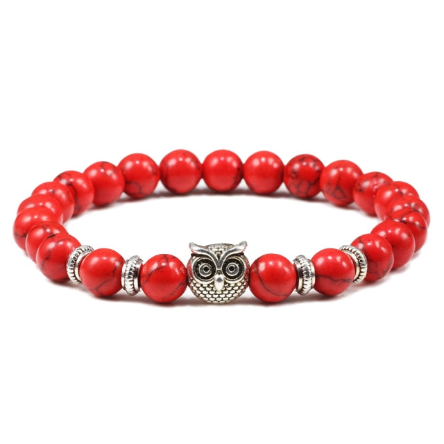 Black Lava Tiger Eye Weathered Stone Bracelets