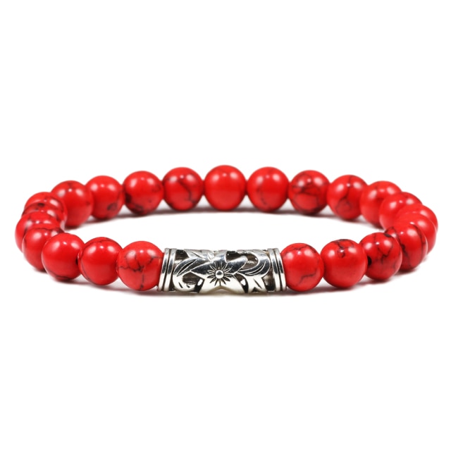 Black Lava Tiger Eye Weathered Stone Bracelets