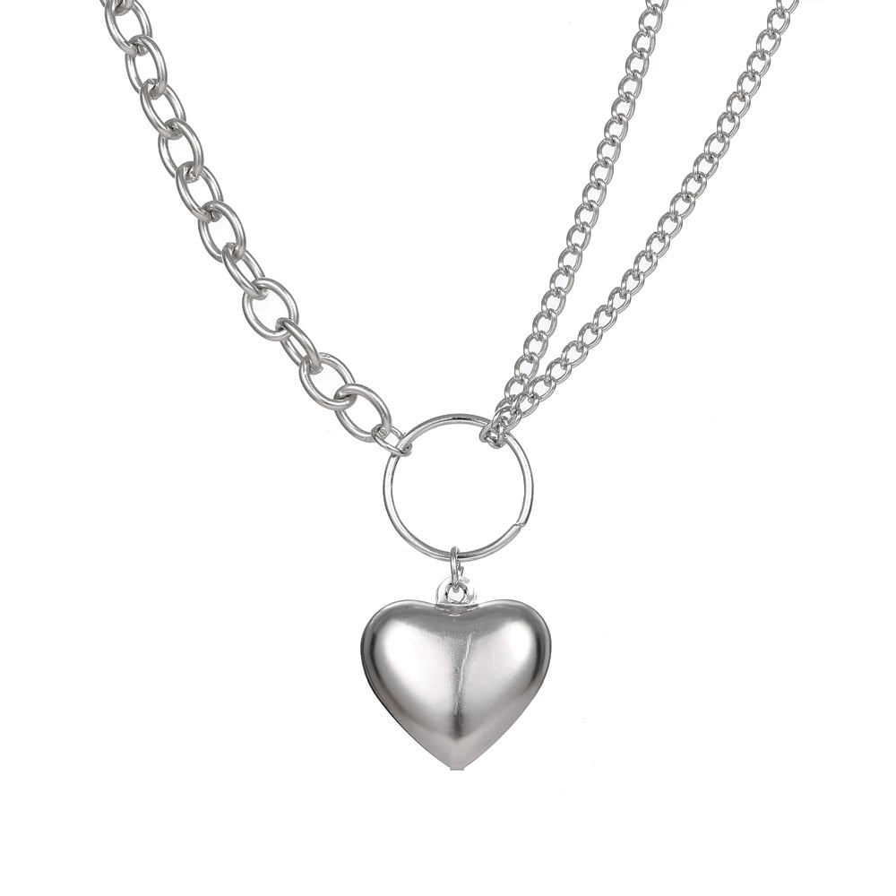 Punk Pearl Chain Necklace