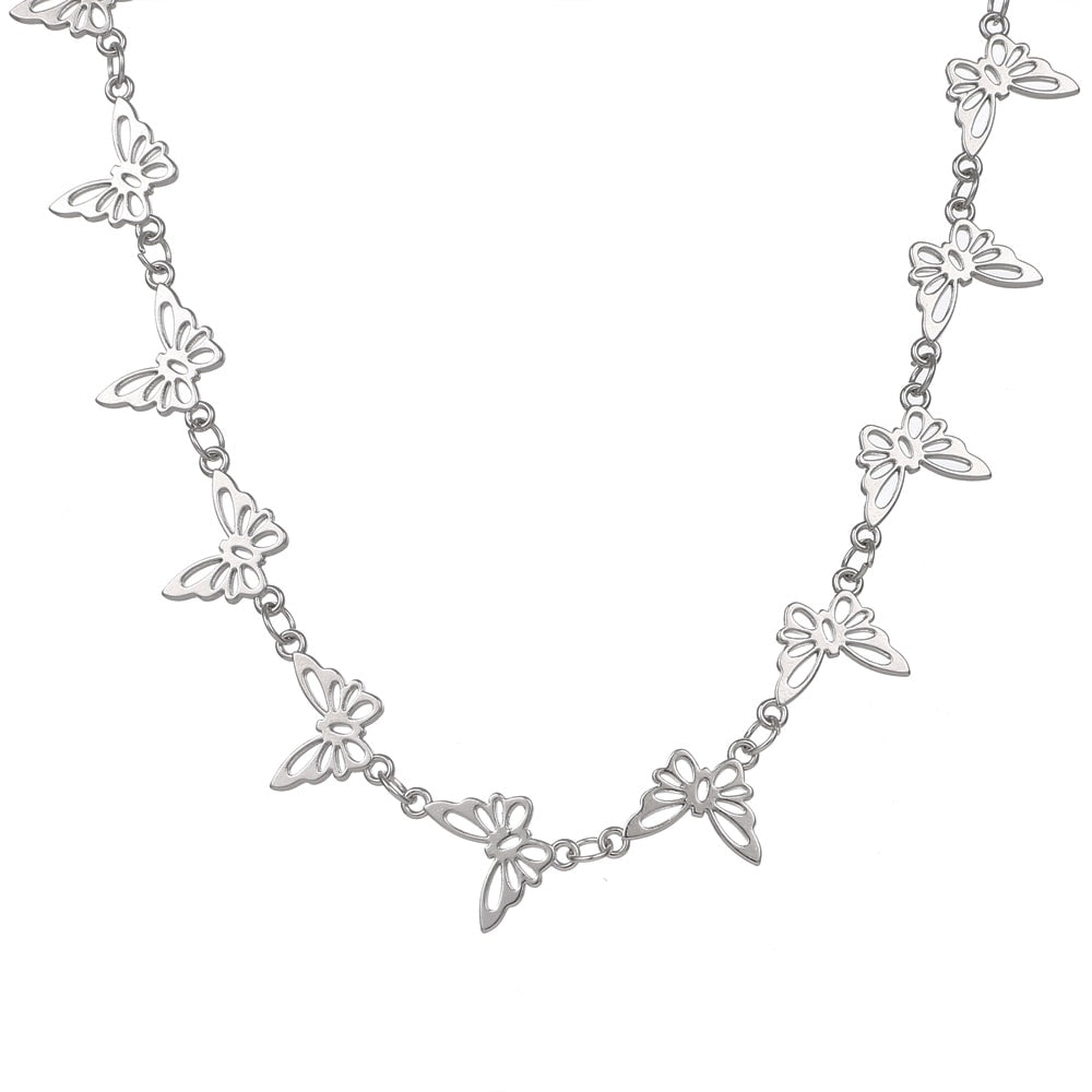 Punk Pearl Chain Necklace