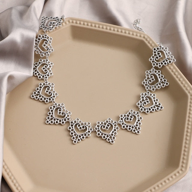 Punk Pearl Chain Necklace