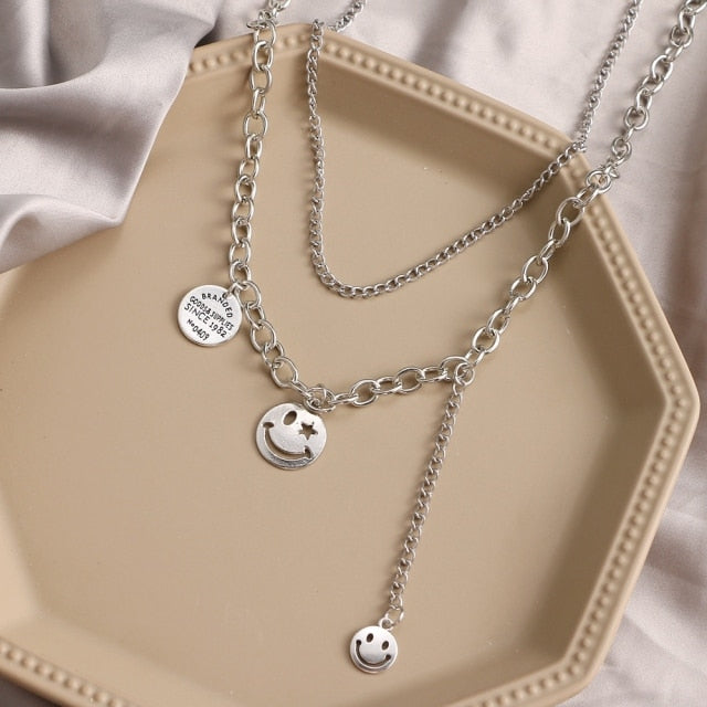 Punk Pearl Chain Necklace