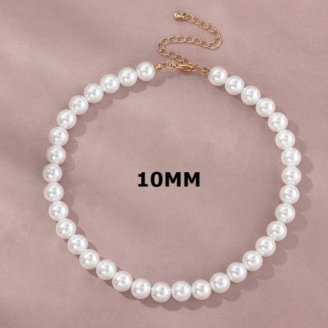 Vintage Imitation Pearl Choker Necklaces