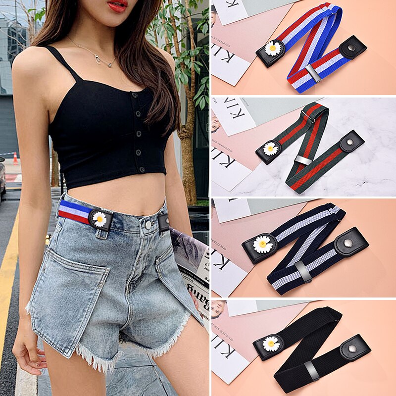 Lazy  Buckleless  canvas belt
