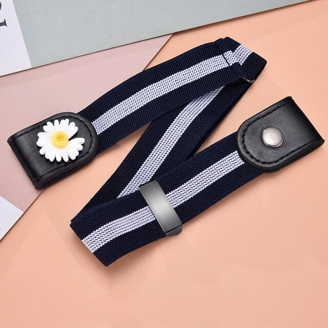 Lazy  Buckleless  canvas belt
