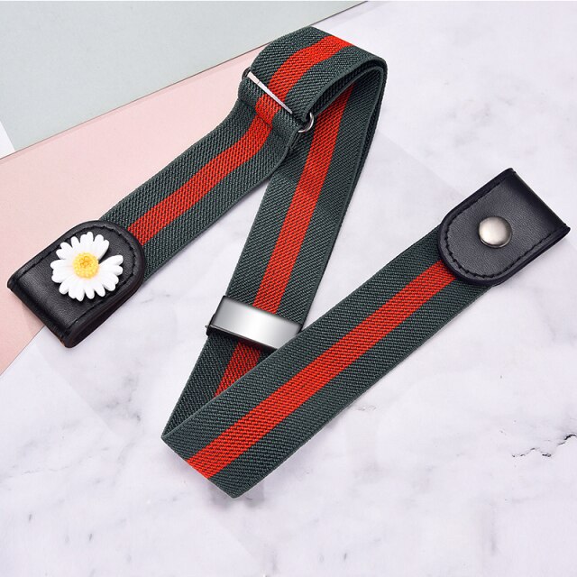 Lazy  Buckleless  canvas belt