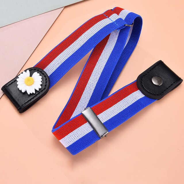 Lazy  Buckleless  canvas belt