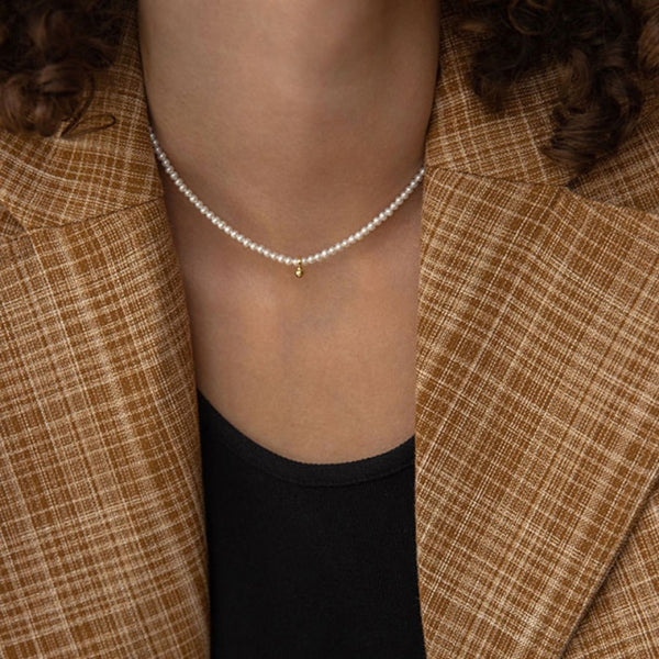 Fashion Bead Pearl Choker Necklace