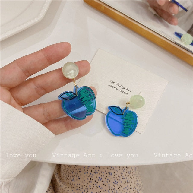 New  Korean Cherry Fruit Shaped Drop Earrings