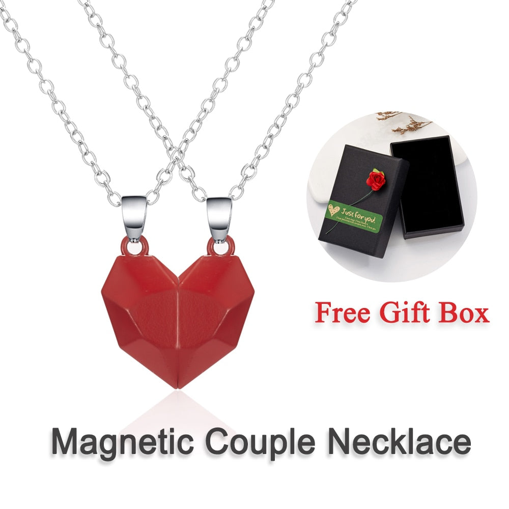 Magnetic  Astronaut Lovers Heart Pendant
