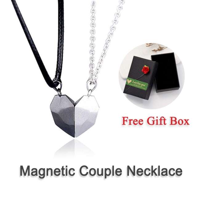 Magnetic  Astronaut Lovers Heart Pendant