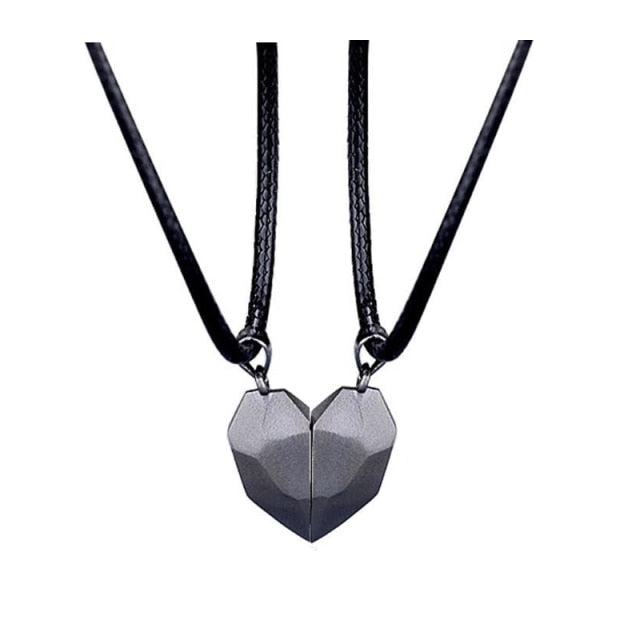 Magnetic  Astronaut Lovers Heart Pendant