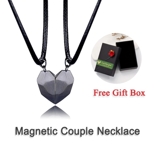 Magnetic  Astronaut Lovers Heart Pendant