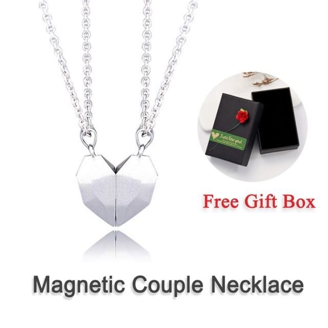 Magnetic  Astronaut Lovers Heart Pendant