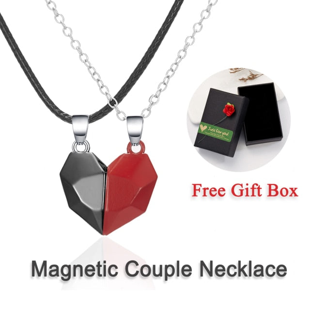 Magnetic  Astronaut Lovers Heart Pendant