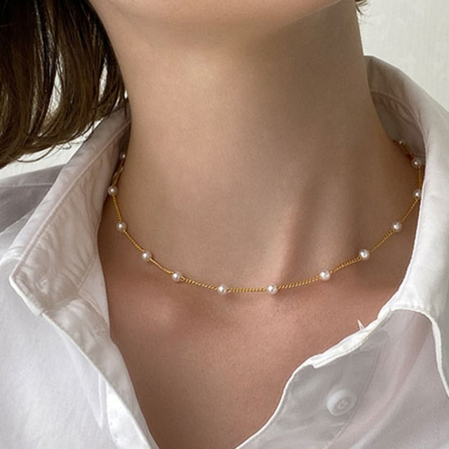 Thick Chain Toggle Clasp Gold Necklaces