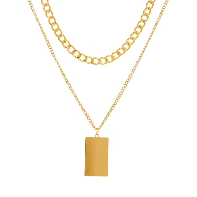 Thick Chain Toggle Clasp Gold Necklaces