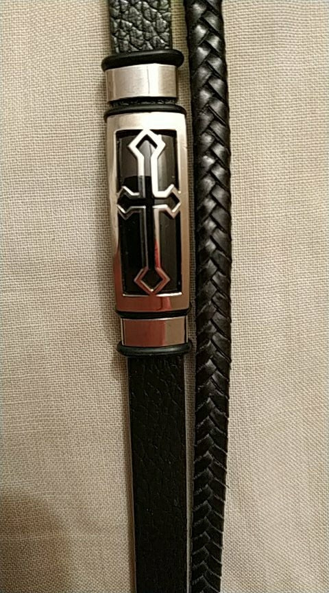 Vintage Cross Bracelet Men's Charm Jewelry Religious Bracelet
