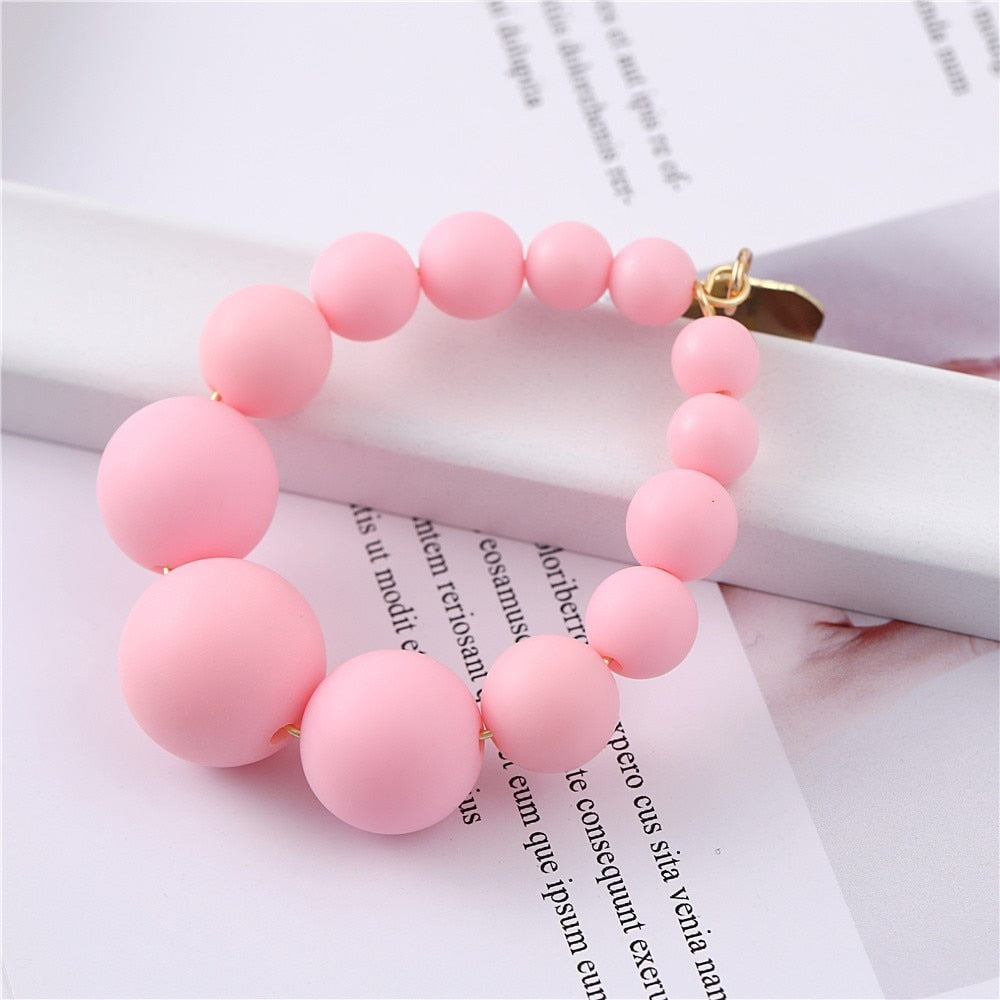 Bohemian Color Bead Hyperbol Earrings