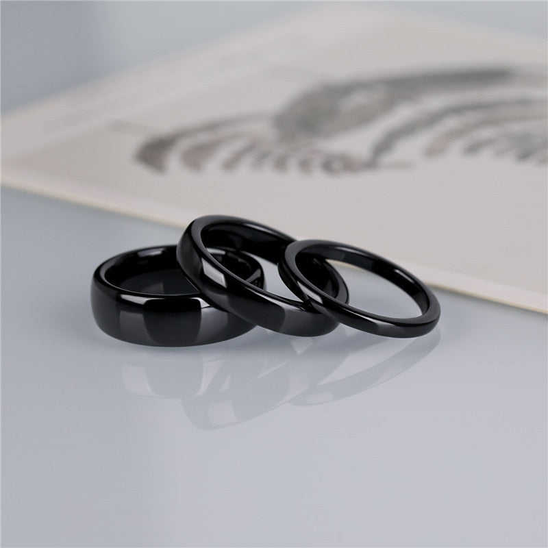 Ceramic Brushed Black Ring