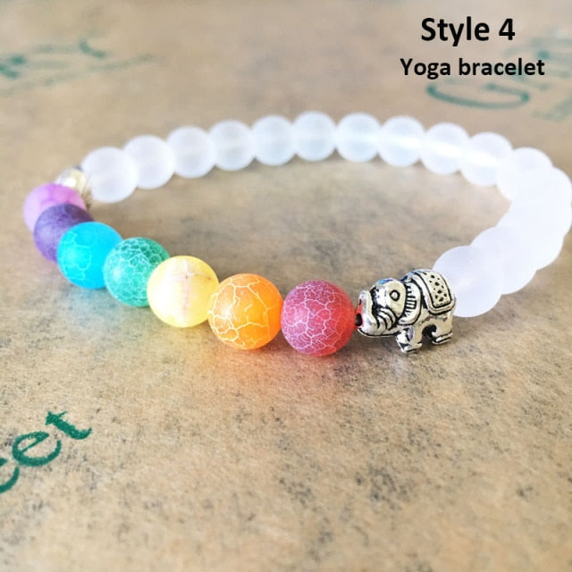 Natural 7 Chakra Bead Stone Bracelets for Women