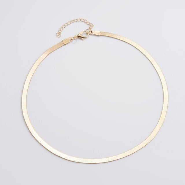 Gold Color Women's Neck Chain Choker Necklace