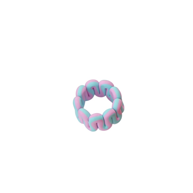 Bohemia Colorful Stripe Geometric Wide Rings for Women