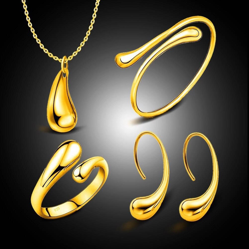 Fashion Women Teardrop  Ring Bracelet jewelry sets