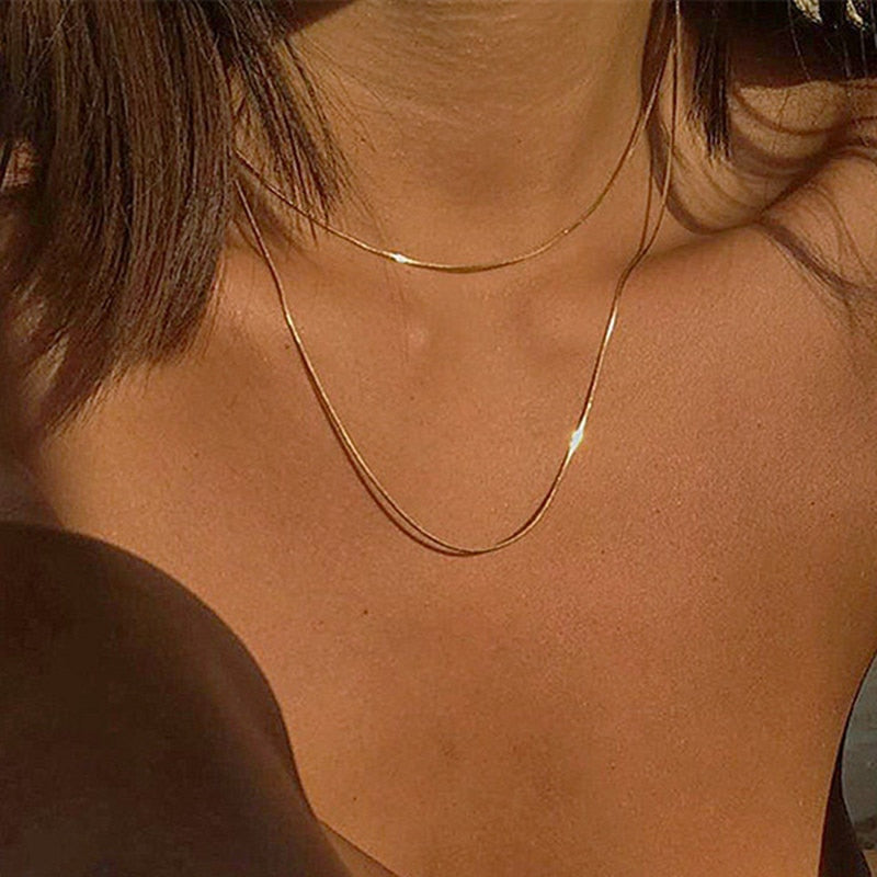 Women Neck Chain Gold Color Choker Necklaces