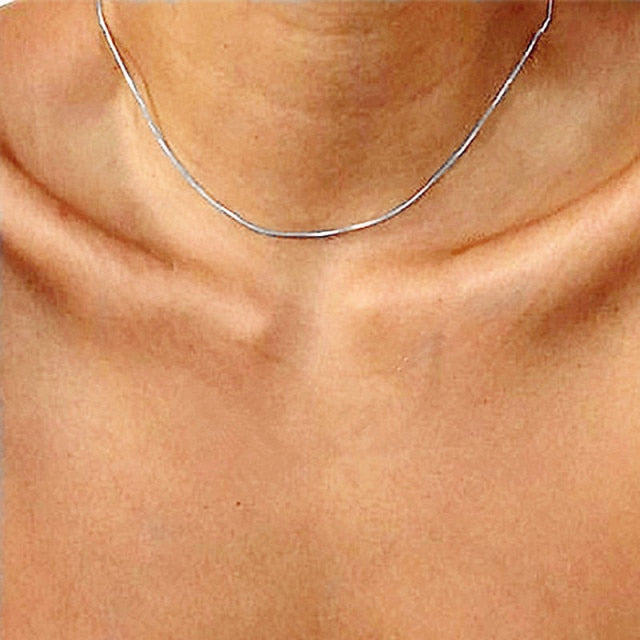Women Neck Chain Gold Color Choker Necklaces