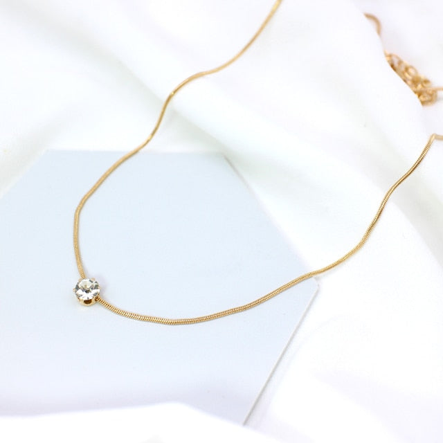 Women Neck Chain Gold Color Choker Necklaces