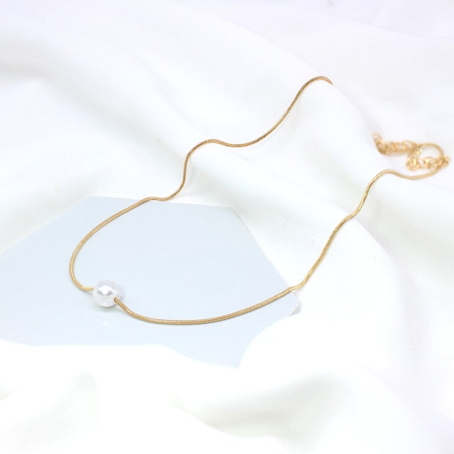 Women Neck Chain Gold Color Choker Necklaces