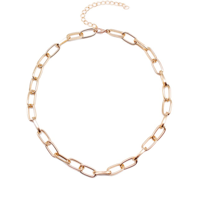 Punk Neck Chain Gold Color Kpop On the Neck Pendant