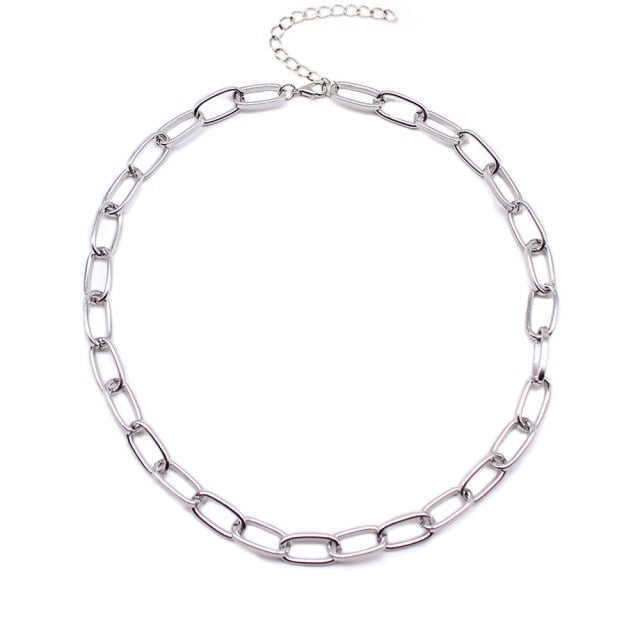 Punk Neck Chain Gold Color Kpop On the Neck Pendant