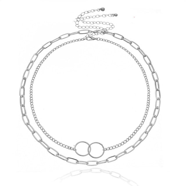 Punk Neck Chain Gold Color Kpop On the Neck Pendant