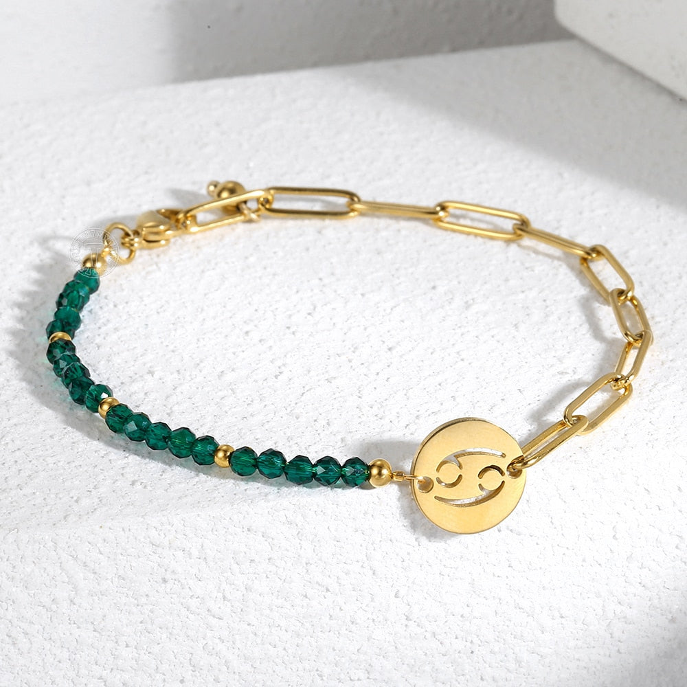 Zodiac Sign Constellation Charm Bracelet for Women