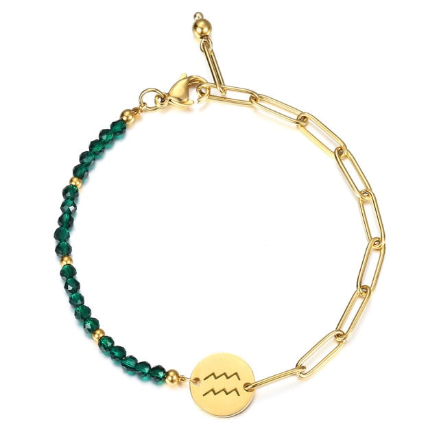 Zodiac Sign Constellation Charm Bracelet for Women