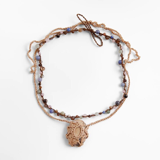 ZA Nature Stone Pearl Necklaces