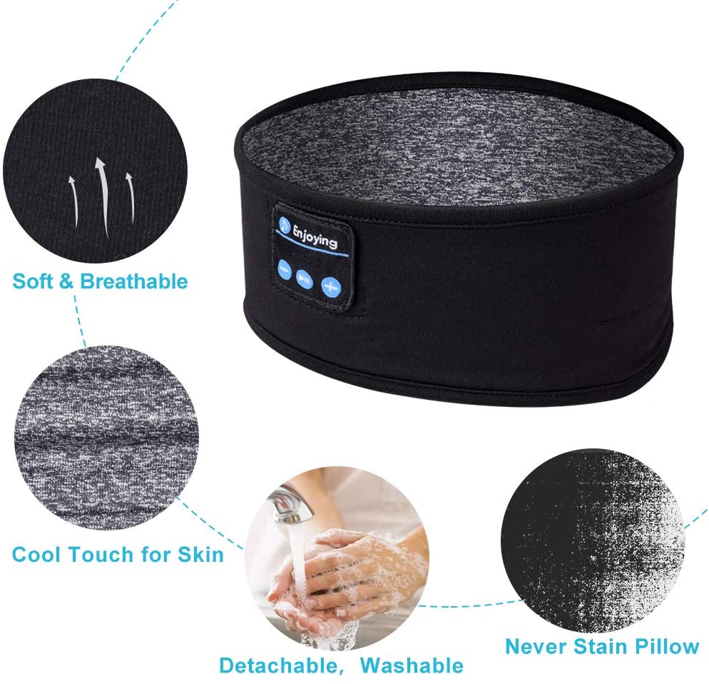 Bluetooth Sleep Headphones- Good Sleep with Comfy Eye Cover and Music